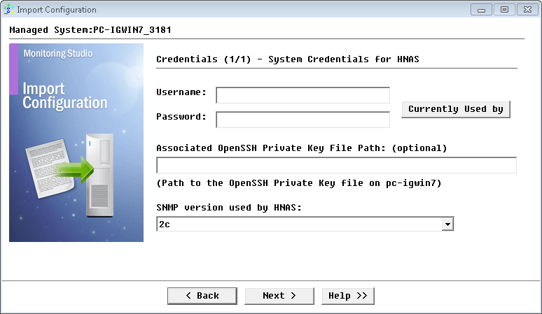 Selecting the version of the SNMP used